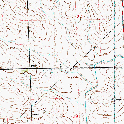Topographic Map of G and W Farms, IA