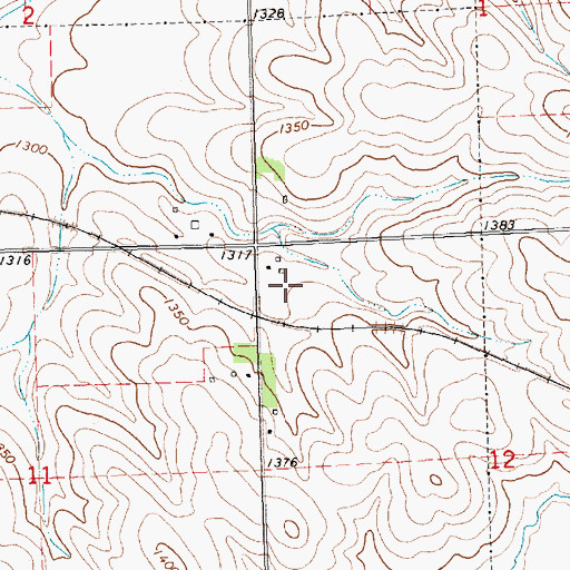 Topographic Map of Deweerd Farms, IA