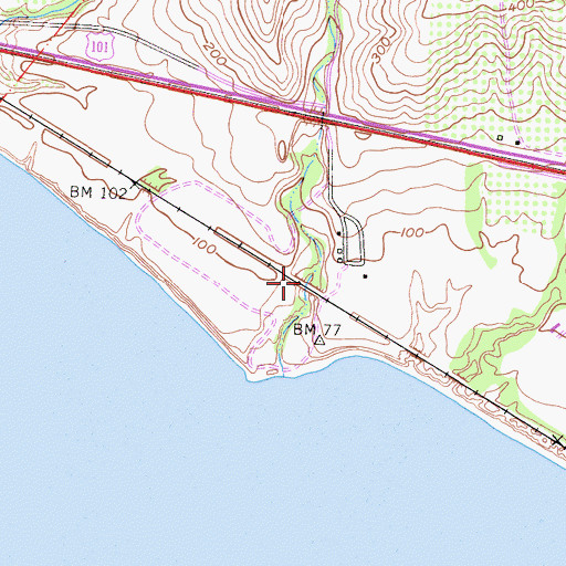 Topographic Map of Gato Canyon, CA