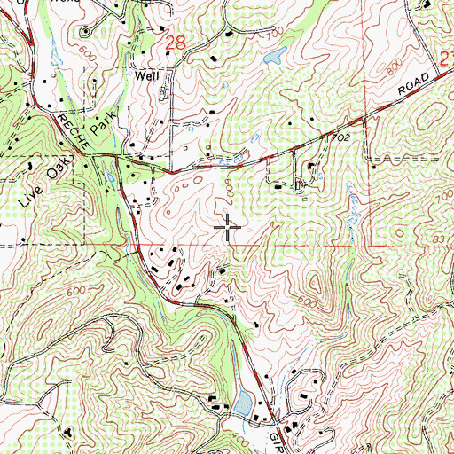 Topographic Map of McManigle Grove, CA