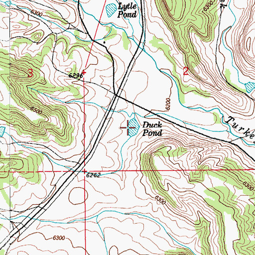 Topographic Map of Duck Pond, CO