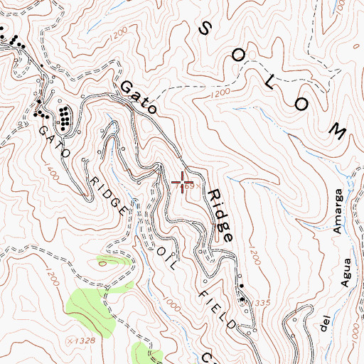 Topographic Map of Gato Ridge, CA