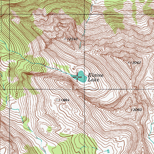 Topographic Map of Elaine Lake, CO