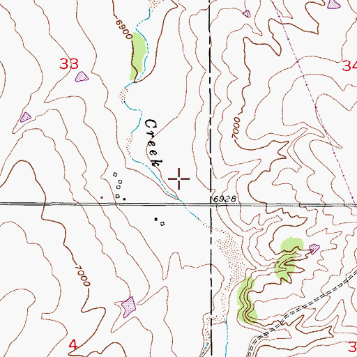 Topographic Map of Heiser Ditch, CO