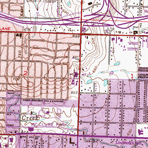 Topographic Map of Dove Science Academy Tulsa, OK