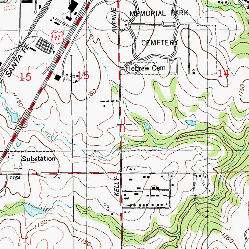 Topographic Map of Justice Alma Wilson Seeworth Academy - North Campus, OK