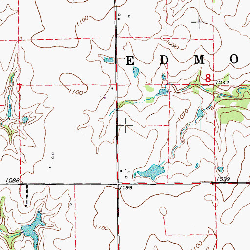 Topographic Map of Prairie Vale Elementary School, OK