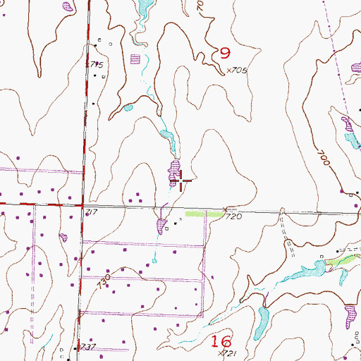 Topographic Map of Rejoice Christian School, OK