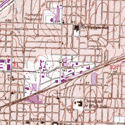 Topographic Map of Oklahoma Job Corps Academy, OK