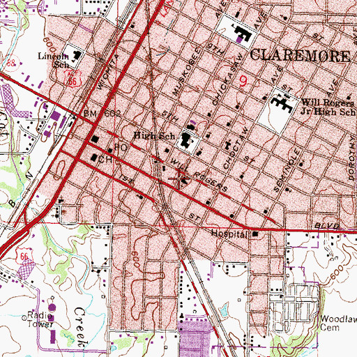 Topographic Map of Legacy Christian School, OK