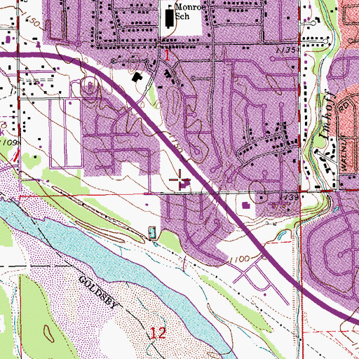 Topographic Map of Southwind Montessori School, OK