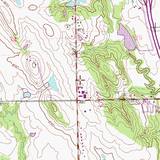 Topographic Map of Plainview Primary School, OK