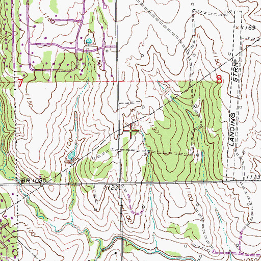 Topographic Map of Centennial Elementary School, OK