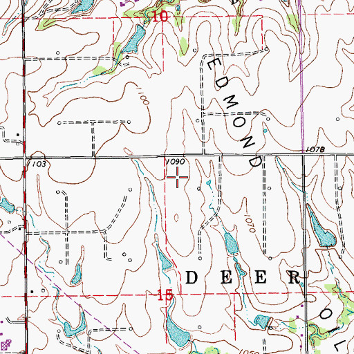 Topographic Map of Rose Union Elementary School, OK