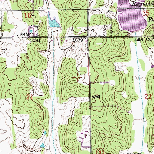 Topographic Map of Little Axe Elementary School, OK