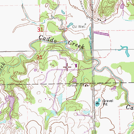 Topographic Map of Ardmore Adventist Academy, OK