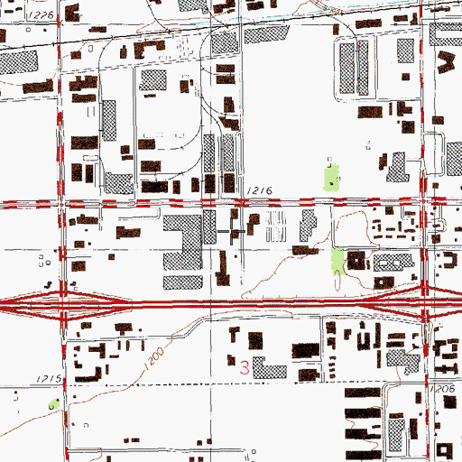 Topographic Map of Platt College Oklahoma City Central Campus, OK