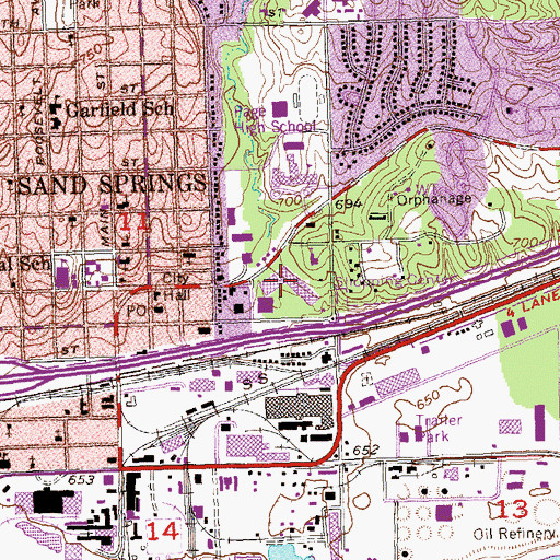 Topographic Map of Standard Beauty College of Oklahoma, OK