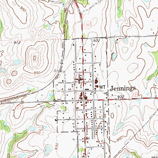 Topographic Map of Victory Christian Academy, OK