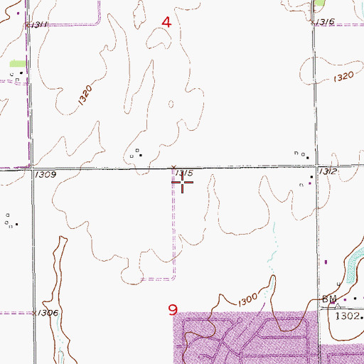 Topographic Map of Oklahoma Bible Academy, OK