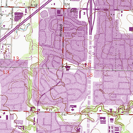 Topographic Map of Mayo Demonstration Elementary School, OK