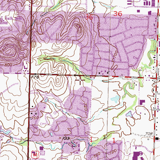 Topographic Map of Mingo Valley Christian School, OK