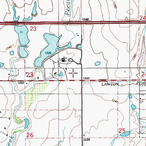 Topographic Map of Lawton Christian School, OK