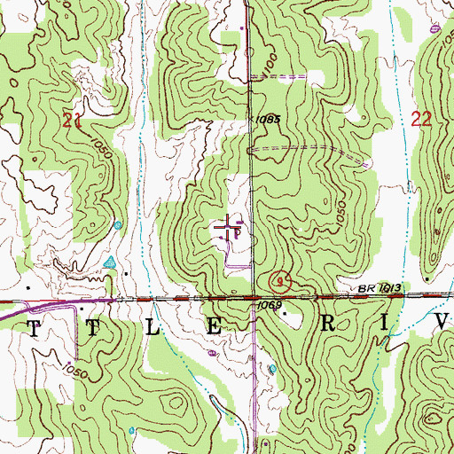 Topographic Map of Little Axe Middle School, OK