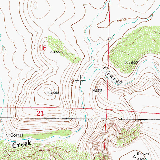 Topographic Map of C F Canyon, AZ