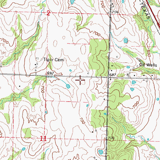 Topographic Map of Northwest Elementary School, OK