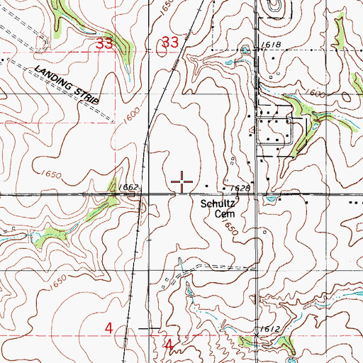 Topographic Map of Western Oklahoma Christian School, OK