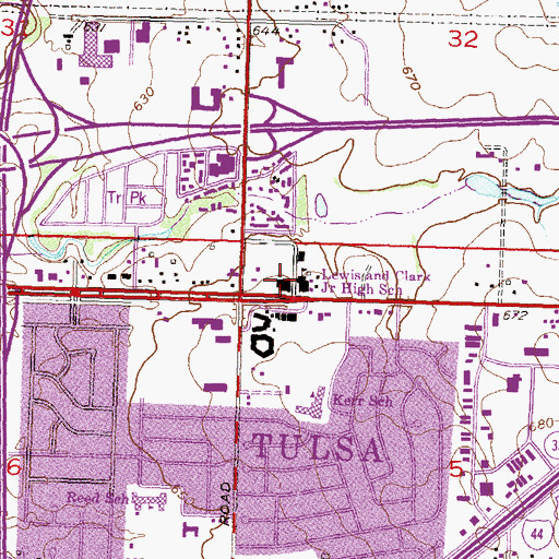 Topographic Map of Wright Christian Academy, OK