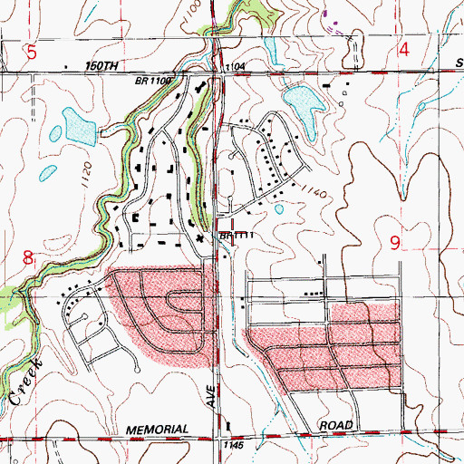 Topographic Map of Providence Hall, OK