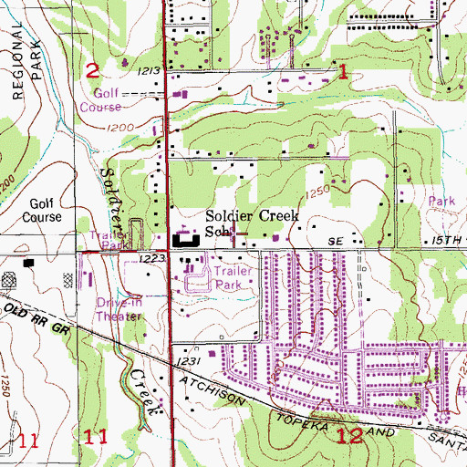 Topographic Map of Harvest Life School, OK
