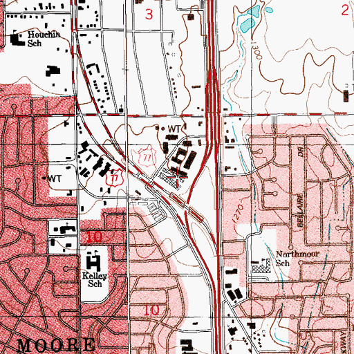 Topographic Map of Oklahoma School of Photography, OK