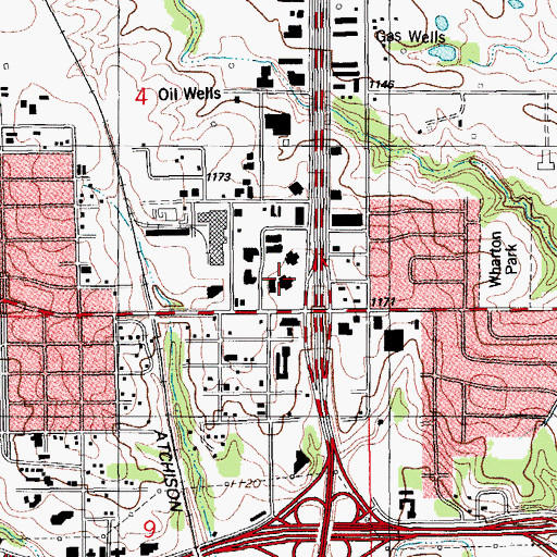 Topographic Map of University of Phoenix Oklahoma City Campus, OK