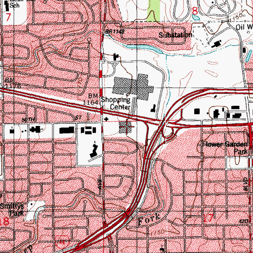 Topographic Map of ITT Technical Institute Oklahoma City, OK