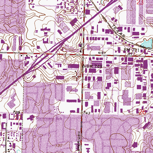 Topographic Map of Community Care College, OK