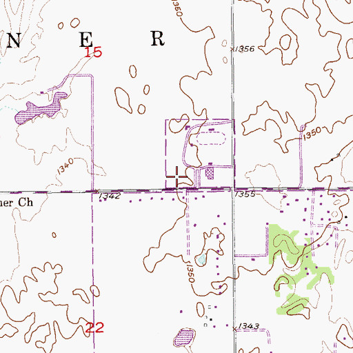 Topographic Map of Chisholm Middle School, OK