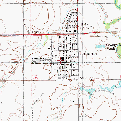 Topographic Map of Cimarron Elementary School, OK