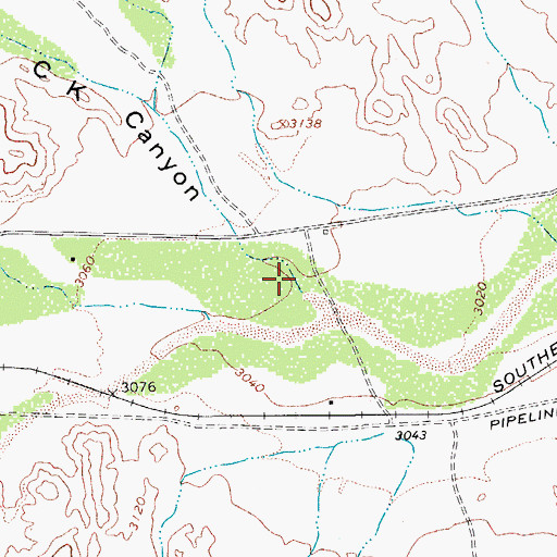 Topographic Map of C K Canyon, AZ