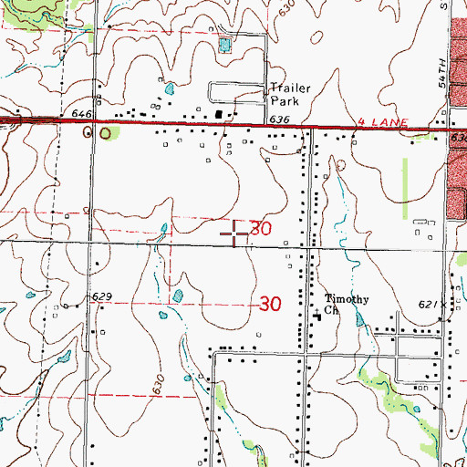 Topographic Map of Benjamin Franklin Science Academy, OK