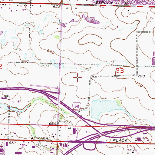 Topographic Map of Lincoln Christian School, OK