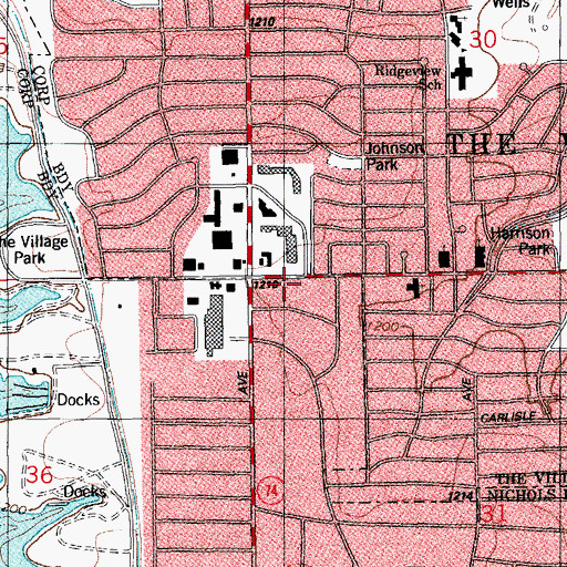 Topographic Map of Oklahoma City Montessori School, OK