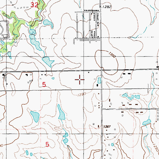 Topographic Map of Sooner Elementary School, OK
