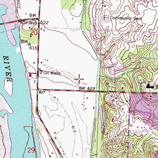 Topographic Map of Jenks Middle School, OK
