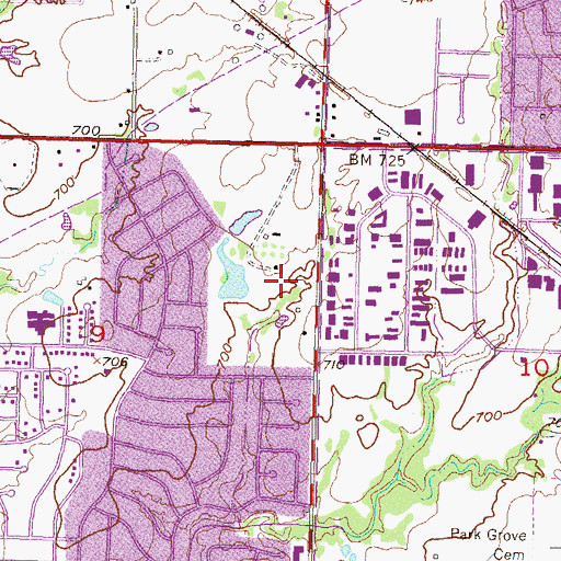 Topographic Map of Immanuel Lutheran Christian Academy, OK