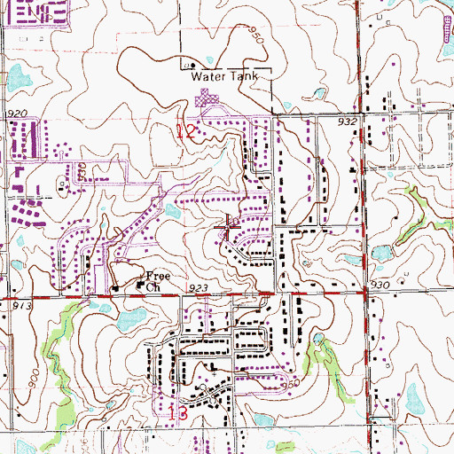 Topographic Map of Stillwater Beauty Academy, OK