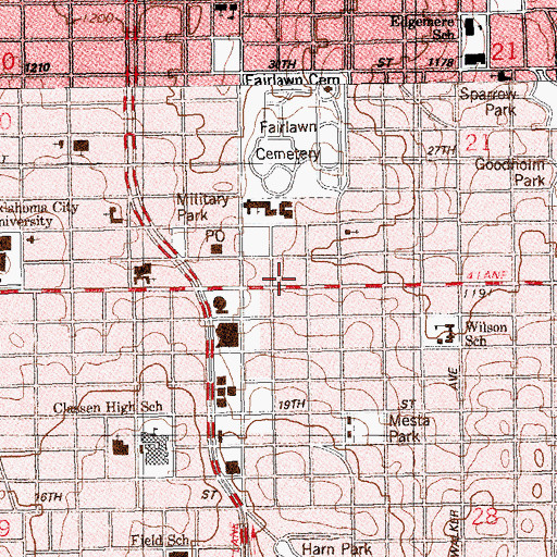 Topographic Map of Dove Science Academy Oklahoma City, OK
