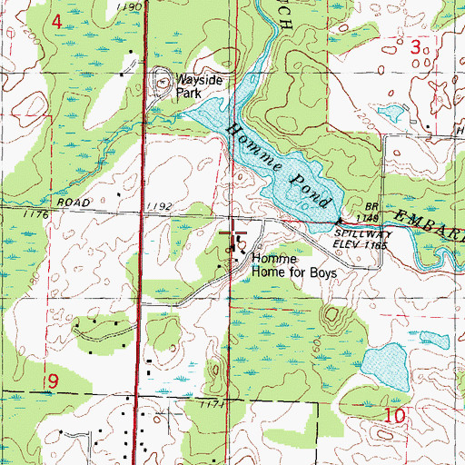 Topographic Map of Visions Junior / Senior High School, WI